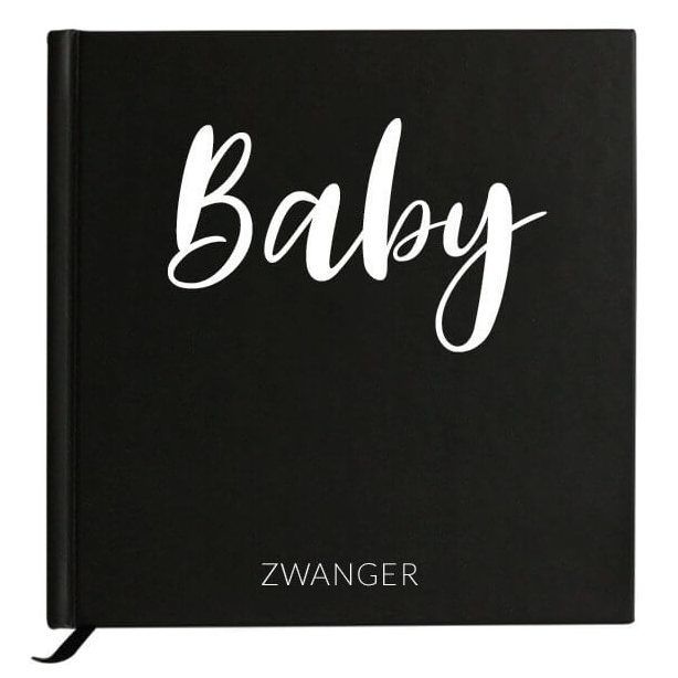Invulboek zwangerschap baby zwart