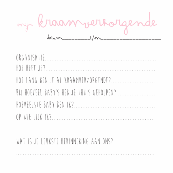 KIDOOZ Kraambezoekboek - Blush - Afbeelding 15