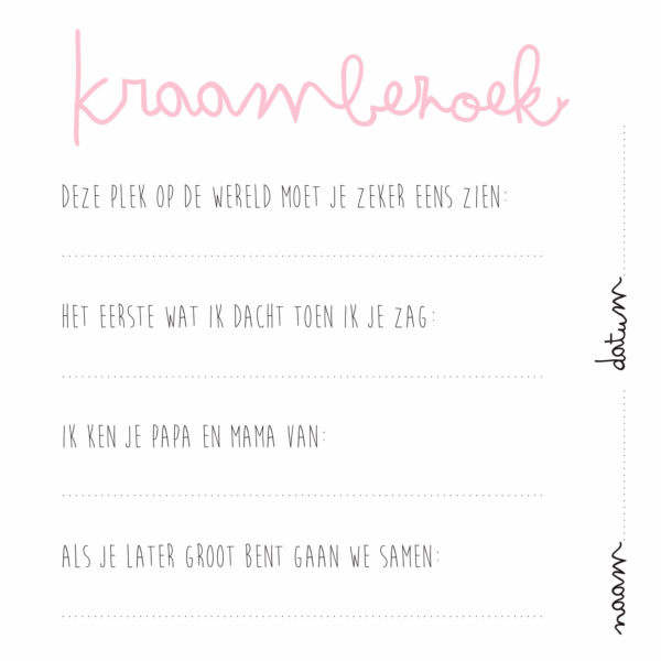 KIDOOZ Kraambezoekboek - Blush - Afbeelding 19
