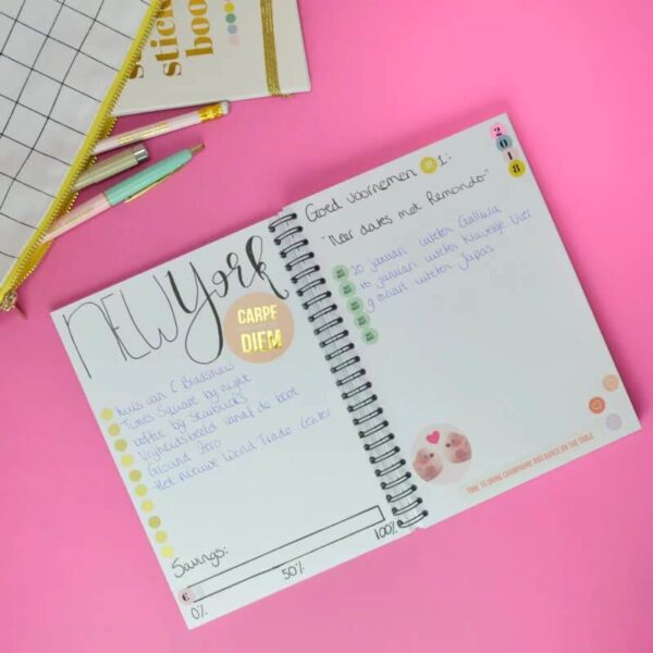 Studio Ins & Outs 'Bullet Journal' - Okergeel - binnenkant - invulboekjes.nl