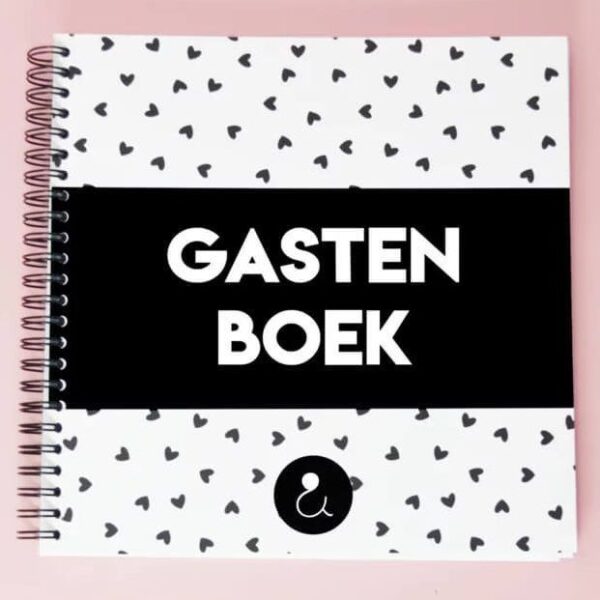 Studio Ins & Outs 'Gastenboek' - Monochrome - voorkant - invulboekjes.nl