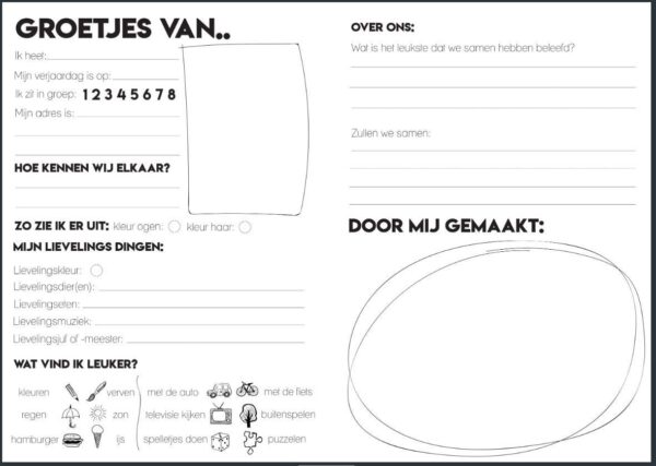 Studio Ins & Outs 'Mijn vriendenboekje' - binnenkant 3 - invulboekjes.nl