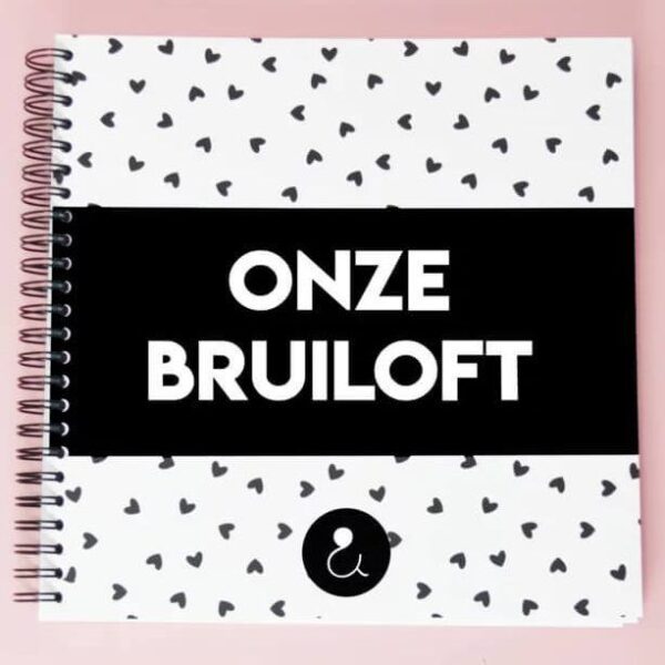 Studio Ins & Outs 'Onze bruiloft' - Monochrome - voorkant - invulboekjes.nl