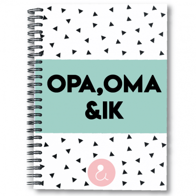 Studio Ins & Outs Invulboek ‘Opa, oma & ik’ – Roze stip Boek vaderdag