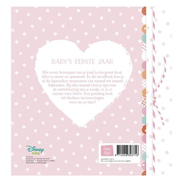 Disney Invulboek Baby's eerste jaar - Girl - achterkant - invulboekjes.nl