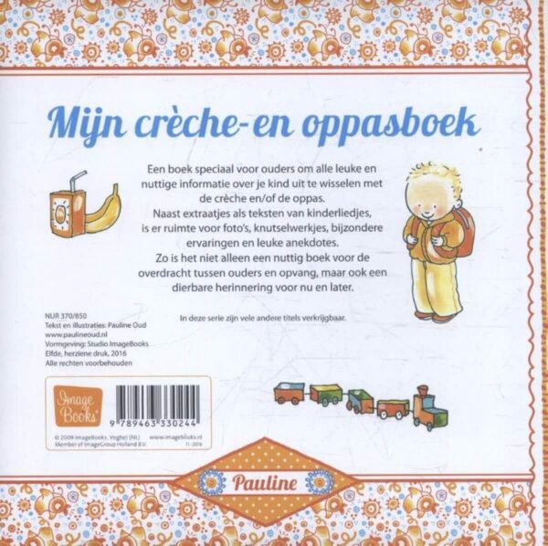 Pauline Oud - Mijn creche en oppasboek - achterkant - invulboekjes.nl