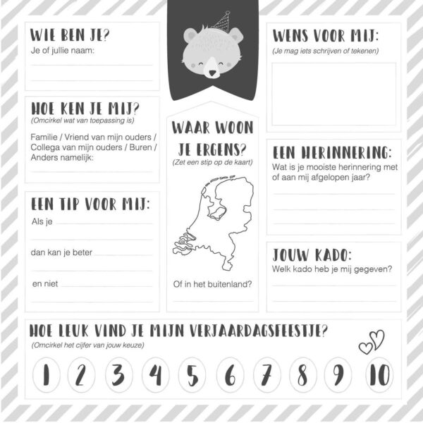 Tante Kaartje Mijn eerste verjaardag gastenboek - Afbeelding 4