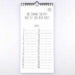 Krúskes Smalle verjaardagskalender - Zwart-wit - binnenkant 4 - invulboekjes.nl
