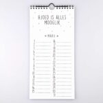 Krúskes Smalle verjaardagskalender - Zwart-wit - binnenkant 5 - invulboekjes.nl