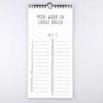 Krúskes Smalle verjaardagskalender - Zwart-wit - binnenkant 7 - invulboekjes.nl