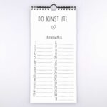 Krúskes Smalle verjaardagskalender - Zwart-wit - binnenkant - invulboekjes.nl