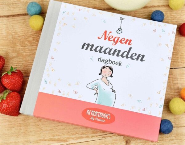 Memorybooks by Pauline - Negen maanden dagboek - voorkant 2 - invulboekjes.nl
