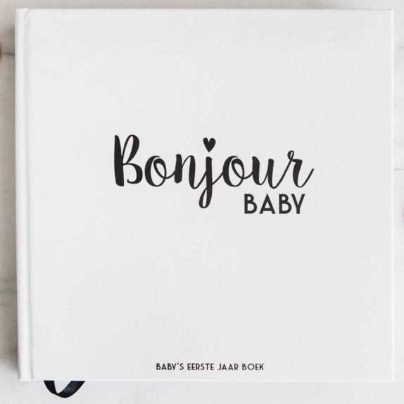 Bonjour to you - Baby's eerste jaar boek - voorkant 2 - invulboekjes.nl