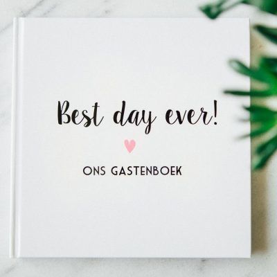 Bonjour to you – Gastenboek Best day ever! XL – 100 gasten Gastenboek
