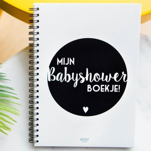 Bonjour to you - Mijn babyshower boekje - voorkant - invulboekjes.nl