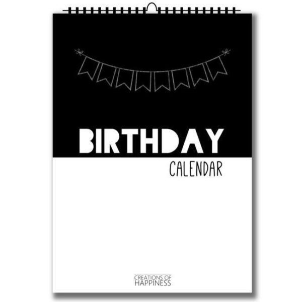 Creations of Happiness -Birthdaycalendar - voorkant - invulboekjes.nl