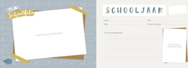 Maan Amsterdam - Mijn schoolfotoboek - Mint - binnenkant - invulboekjes.nl