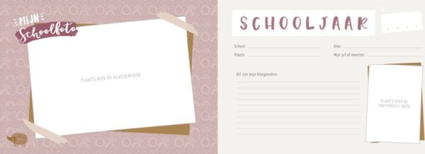 Maan Amsterdam - Mijn schoolfotoboek - Roze - binnenkant 2 - invulboekjes.nl