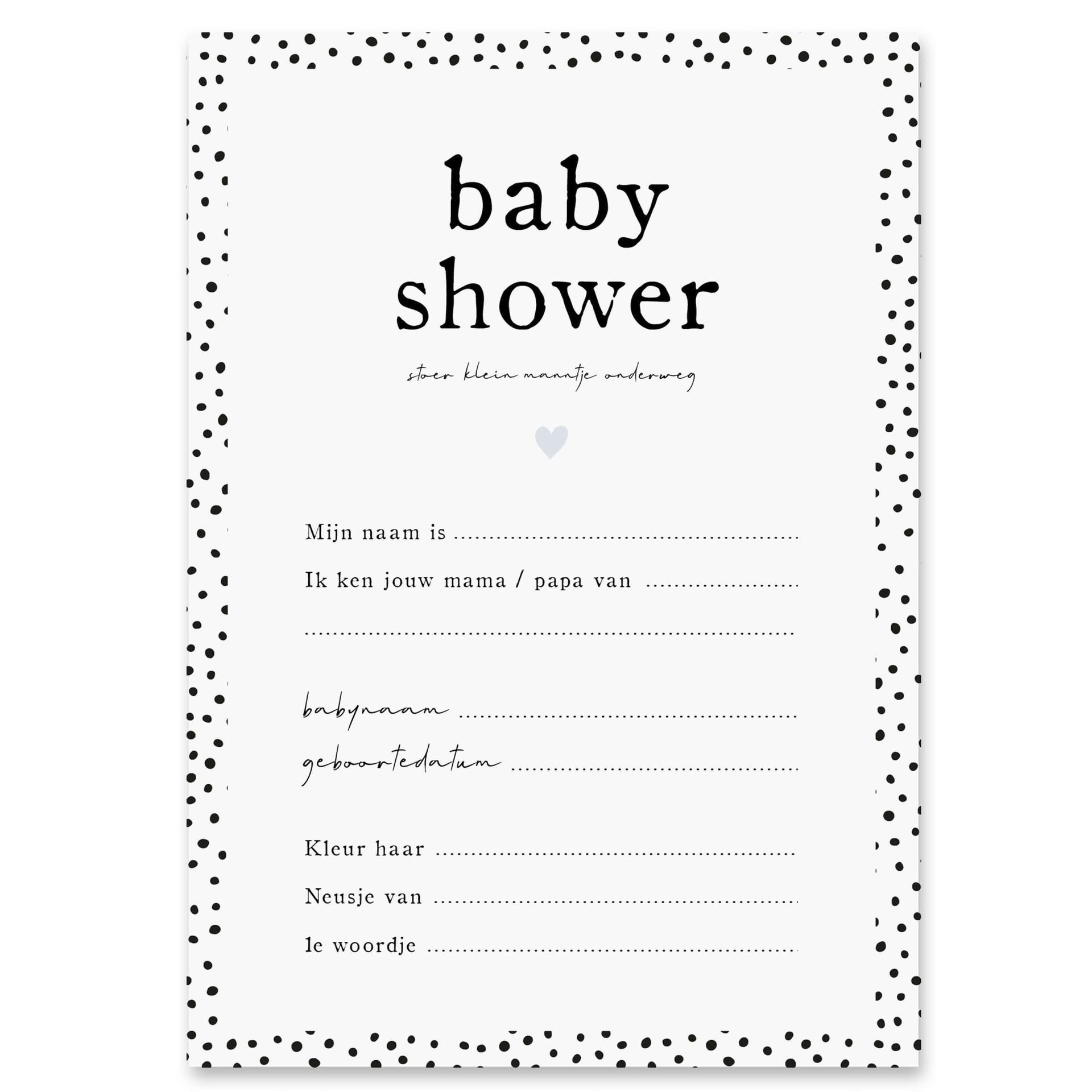 Pink Peach Babyshower invulkaartenset - Jongen Kopen? - Invulboekjes.nl