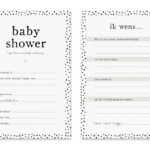 Pink Peach Babyshower invulkaartenset - Original - voor en achterkant - invulboekjes.nl