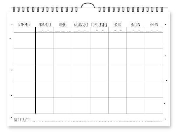 Krúskes Wa, Wat en Wannear Planner - Familieplanner - Afbeelding 2