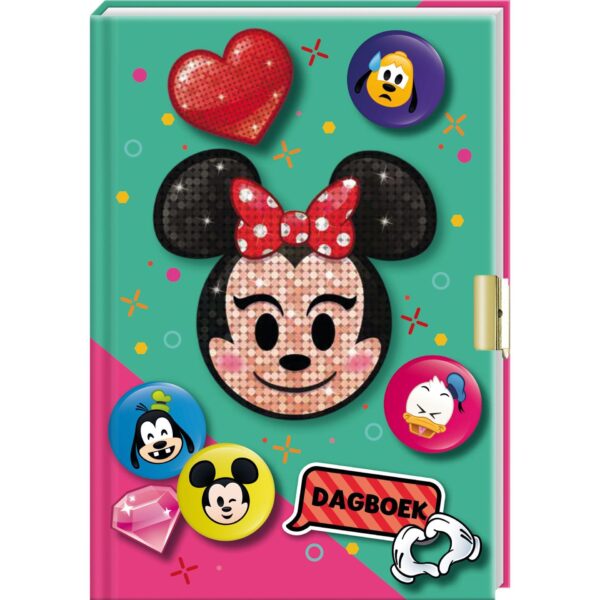 Disney Emoji Minnie dagboek met slotje - invulboekjes.nl