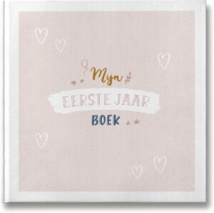 Maan Amsterdam - Mijn eerste jaar boek - Roze - invulboekjes.nl