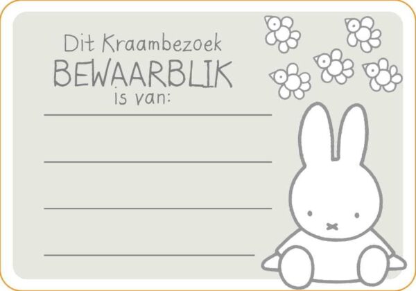 Nijntje Kraambezoekkaarten - Afbeelding 2