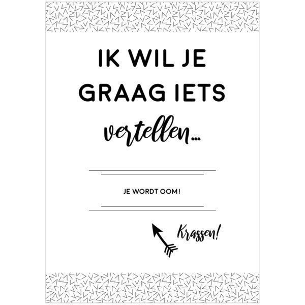 Nine Gifts - Kraskaart - Je wordt oom! - invulboekjes.nl