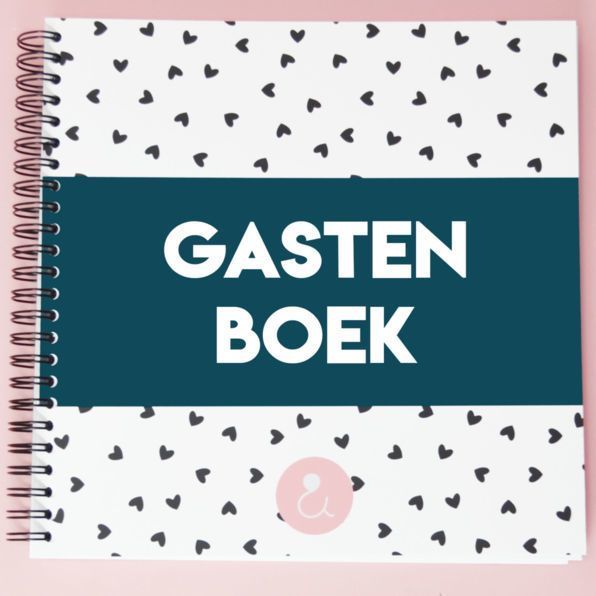 Studio Ins & Outs 'Gastenboek bruiloft' - Donkerblauw - invulboekjes.nl