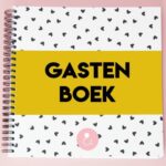 Studio Ins & Outs 'Gastenboek bruiloft' - Okergeel - invulboekjes.nl