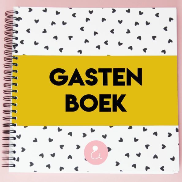 Studio Ins & Outs 'Gastenboek bruiloft' - Okergeel - invulboekjes.nl