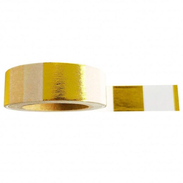 Studio Stationery Washi tape 'Goldfoil white' - invulboekjes.nl