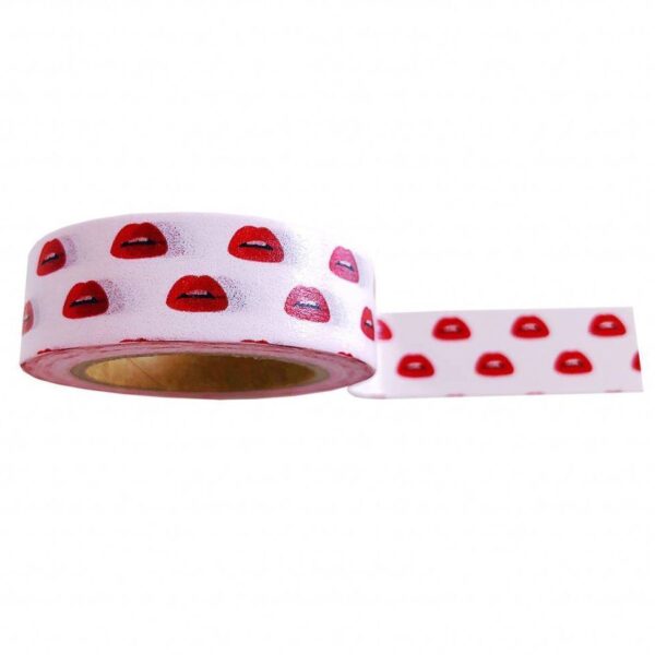 Studio Stationery Washi tape 'Lips' - invulboekjes.nl