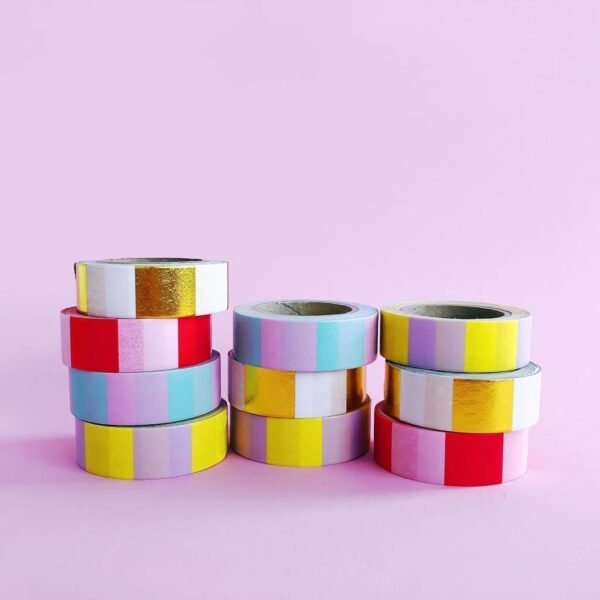 Studio Stationery Washi tape 'Mint pink' 2 - invulboekjes.nl