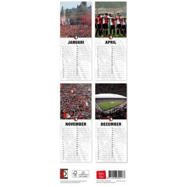 Verjaardagskalender Feyenoord -achterkant- invulboekjes.nl