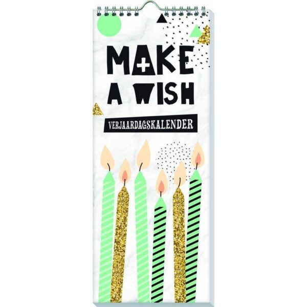 Verjaardagskalender Make a wish - invulboekjes.nl