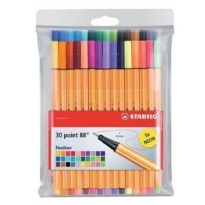 Stabilo Point 88 Fineliner assorti – Fine 0,4mm - 30 stuks - invulboekjes.nl