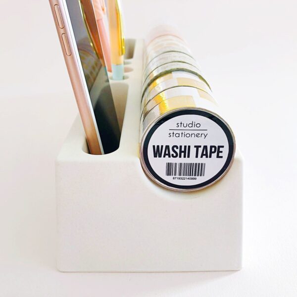 Studio Stationery Desk organizer Washi - Wit - invulboekjes (1)