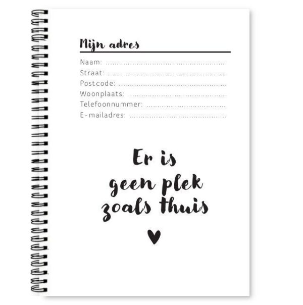Adresboekje Fyllbooks Binnenwerk Quote