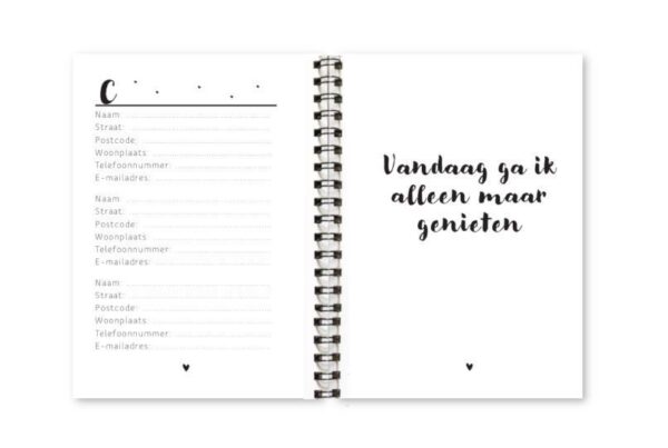 Adresboekje Fyllbooks binnenwerk Adressen C - Quote