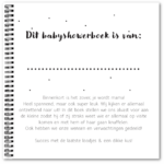 Babyshowerboek Fyllbooks eerste pagina