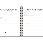 Binnenwerk Babyshowerboek Fyllbooks over..