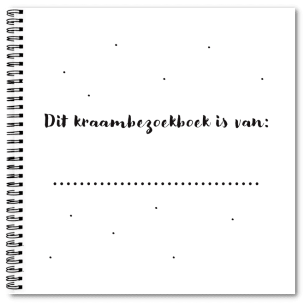 Eerste pagina Kraambezoekboek Fyllbooks