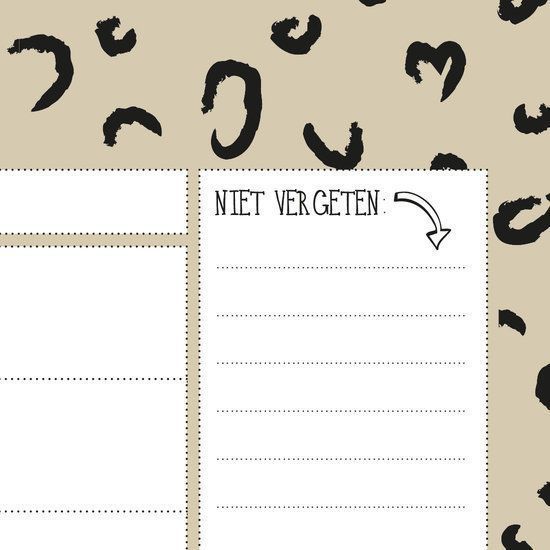 Oh My Goody - Gezinsplanner 'Our plans this week' A4 -close-up2- invulboekjes.nl