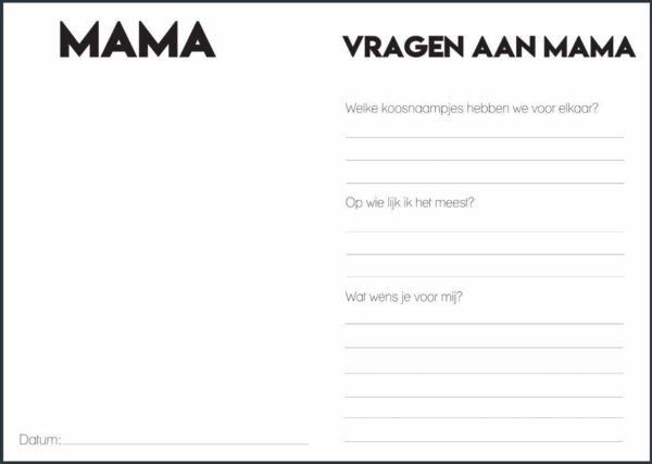 Studio Ins & Outs 'Mama, mama & ik' -1- invulboekjes.nl