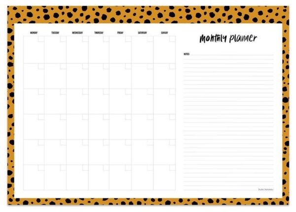 Studio Stationery Notitieblok Monthly planner A3 - invulboekjes.nl