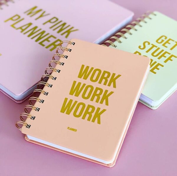 Studio Stationery Notitieboek Work work work - Blush - invulboekjes.nl