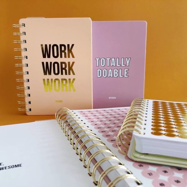 Studio Stationery Notitieboek Work work work - Blush - invulboekjes.nl