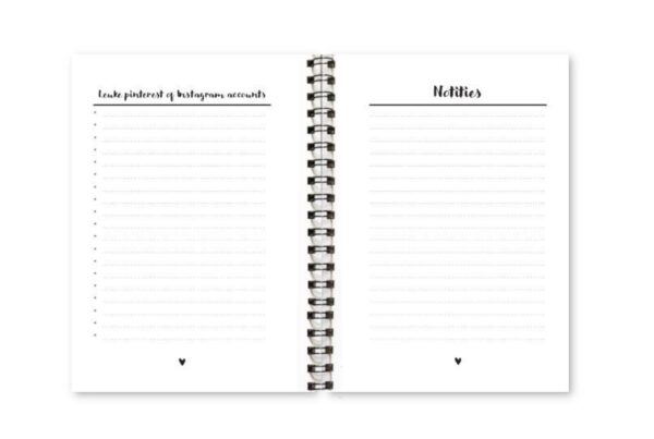 Wachtwoordenboekje Fyllbooks binnenwerk Notities